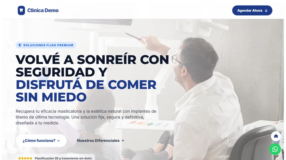 Ejemplo de landing por servicio